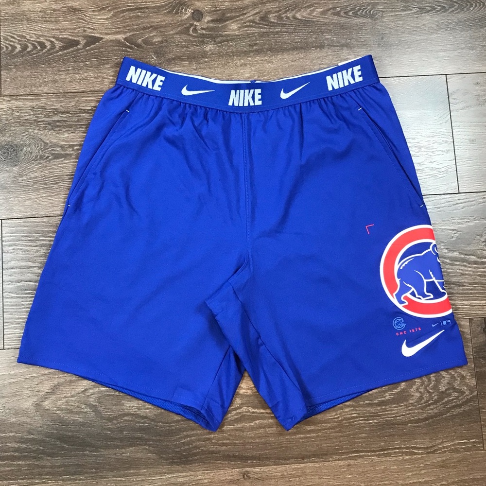 Nike MLB Chicago Cubs Dri-Fit Mens Standard Fit Baseball Shorts NMMA-12AU-EJ-02Z